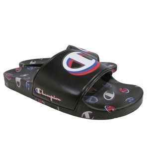 CHAMPION Mens All-Over Logo Sport Slides Flip-Flops SANDALS / SHOES Sz 11M